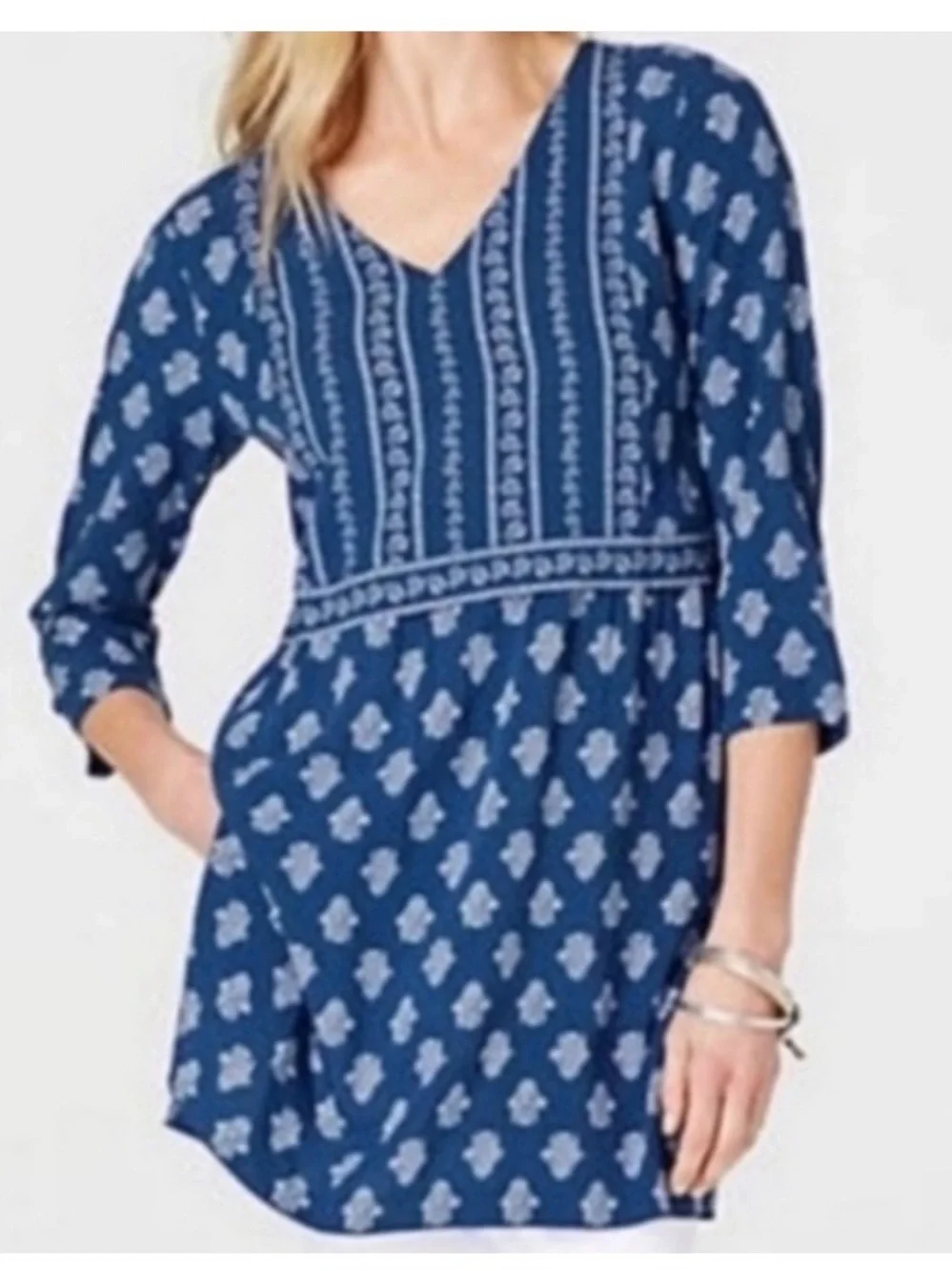 J. Jill Seaside Block Tunic - Size M - Picture 2 of 10